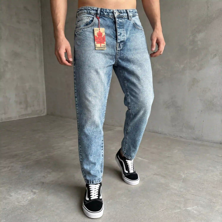 شلوار مام فیت مردانه آبی سنگشور کد #۶۵۸۹