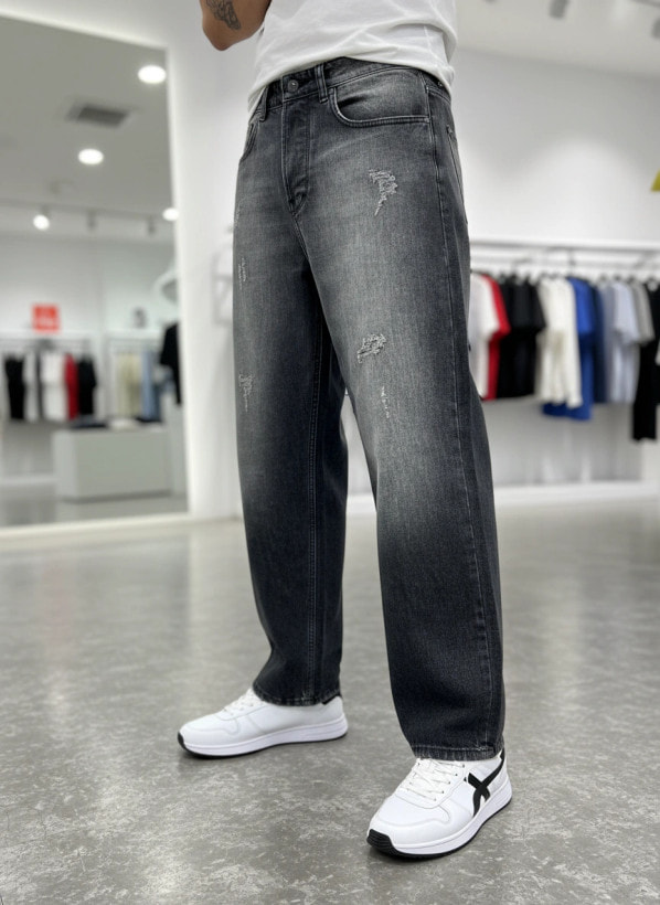 شلوار بگ مردانه زاپدار ذغالی کد#۱۱۲