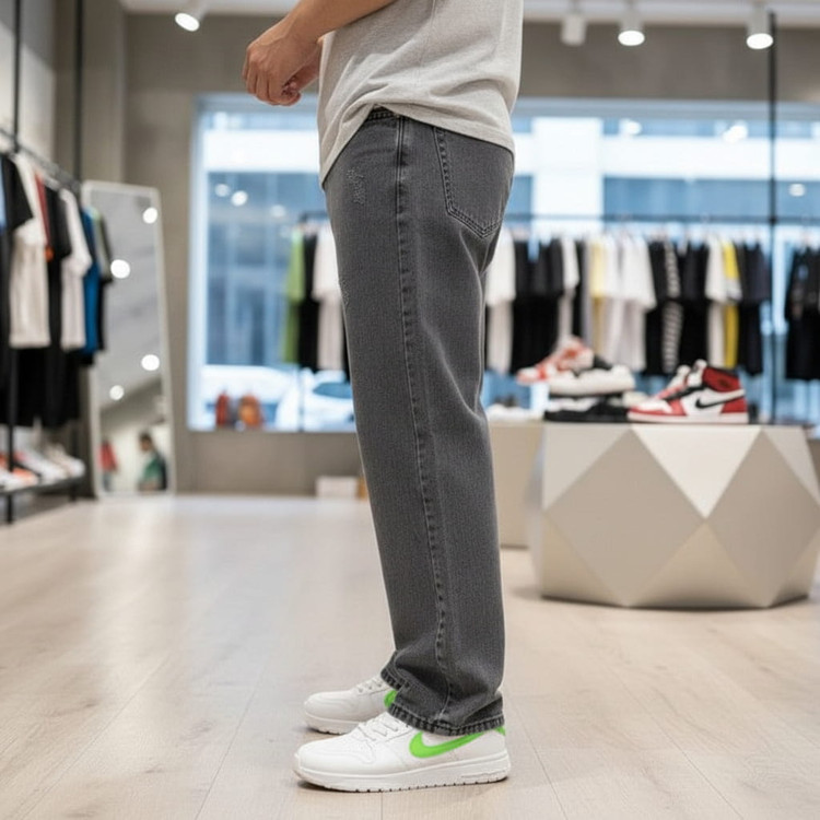 شلوار بگ ذغالی مردانه