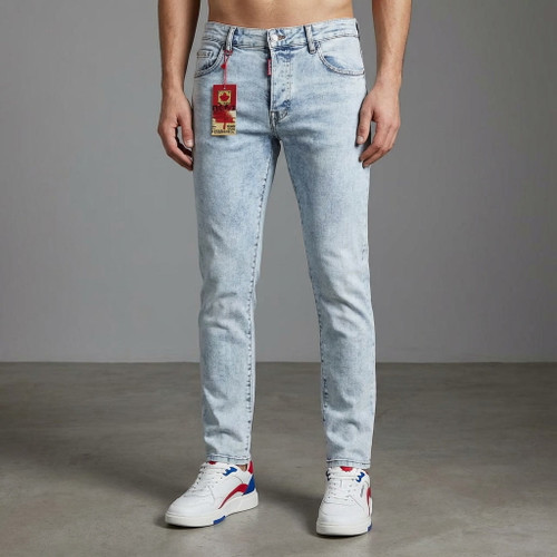 شلوار راسته مردانه آبی برفی