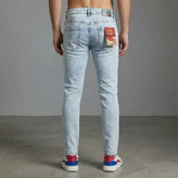 شلوار راسته مردانه آبی برفی