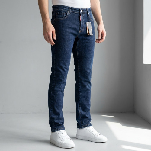 شلوار راسته سرمه ای مردانه