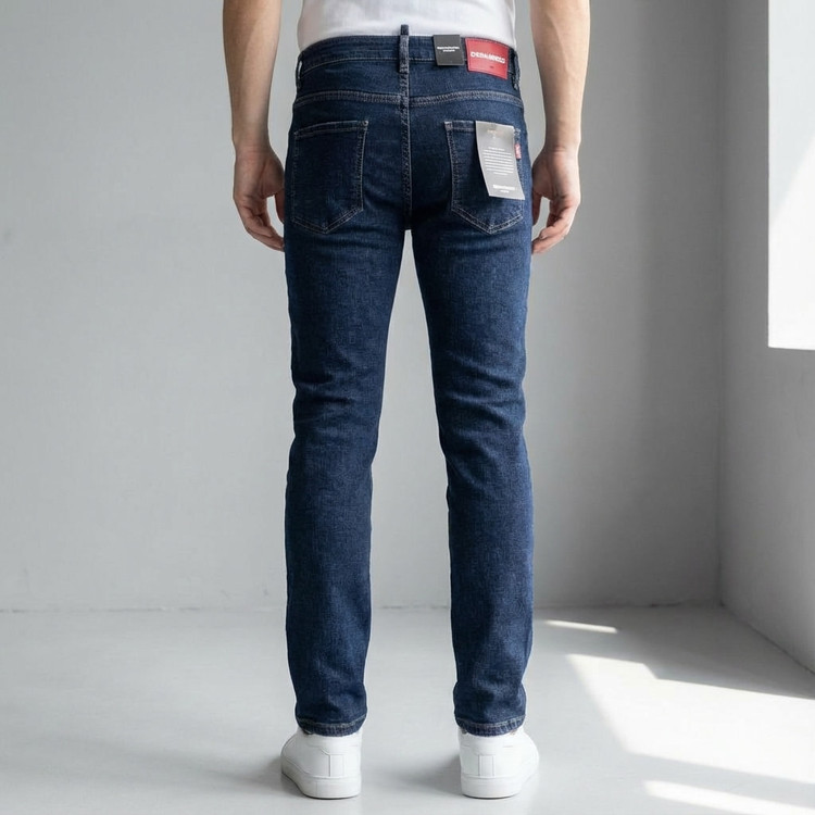 شلوار راسته سرمه ای مردانه